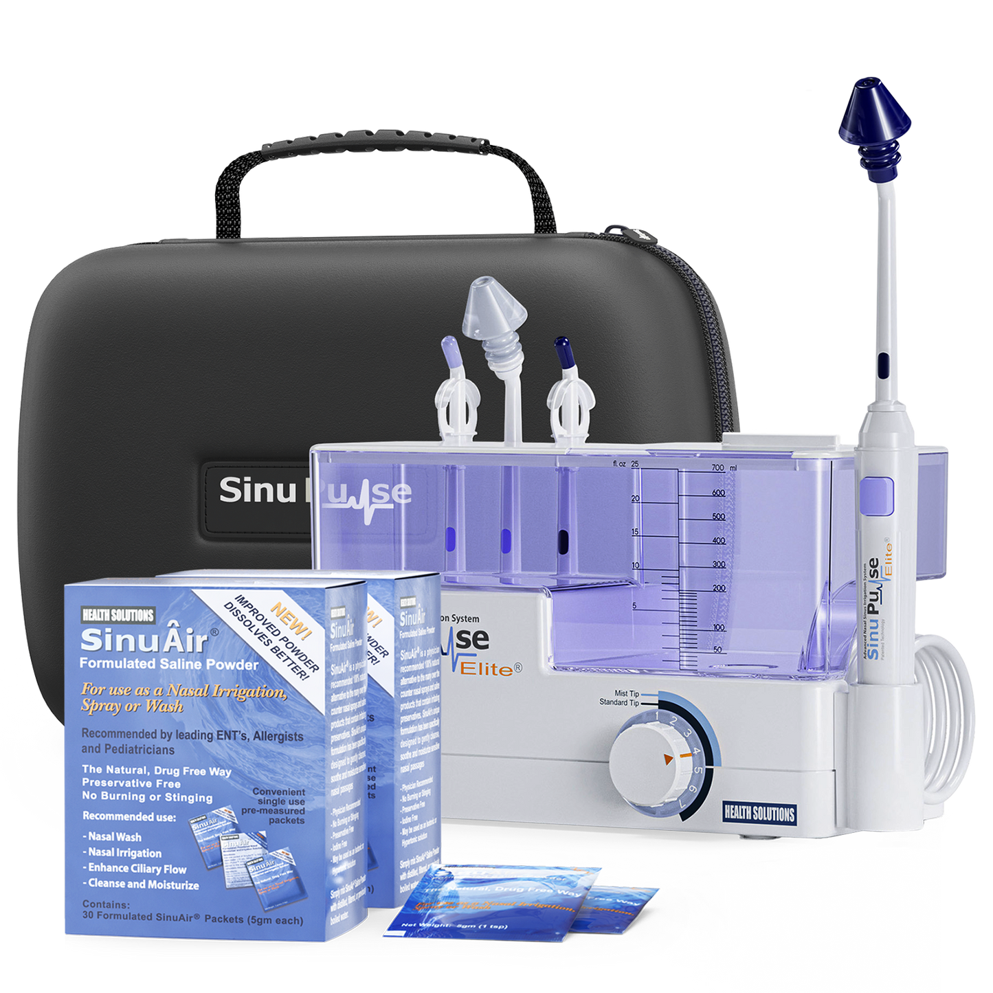 SinuPulse Elite Travel-Ready Sinus Relief Bundle