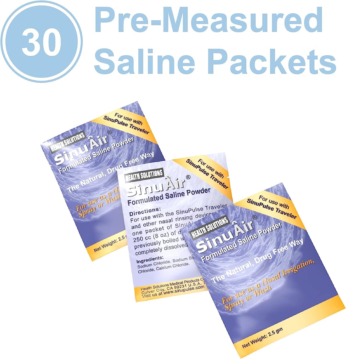 SinuAir Traveler 2.5g Saline Packets (30 ct)